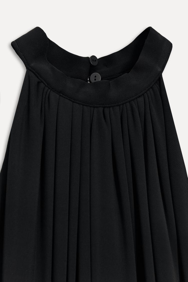 Vestido midi asimétrico con escote americano