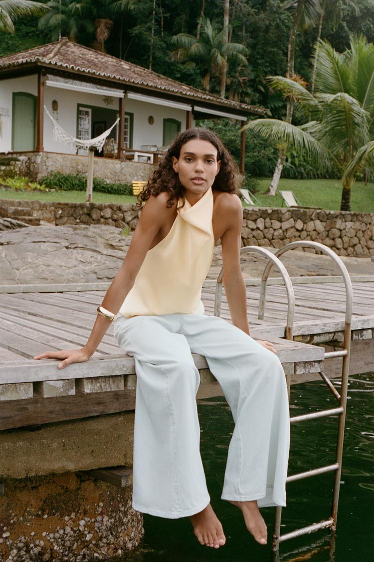 Top Halter Satinado Chic