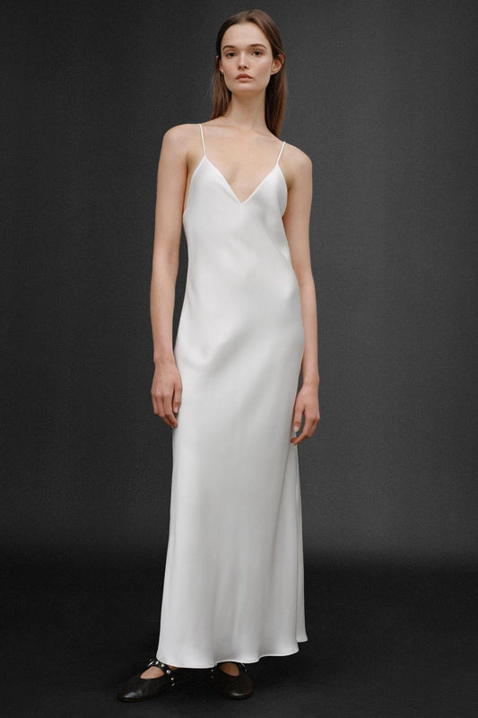 Vestido midi satinado