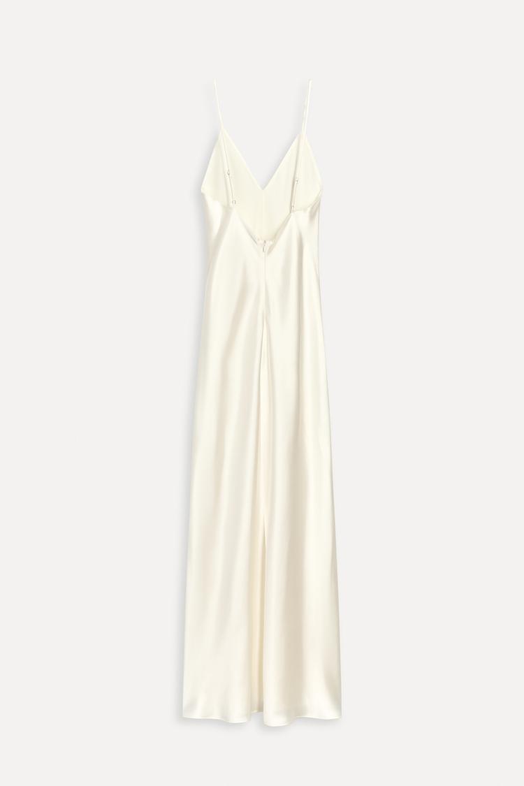Vestido midi satinado